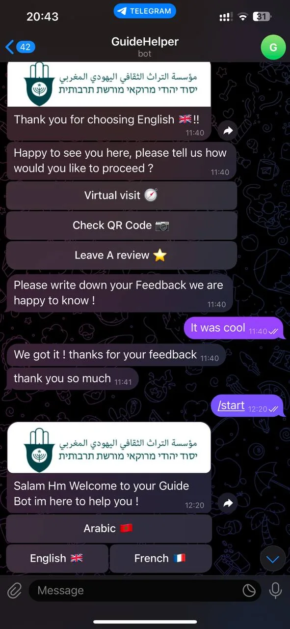 Telegram Bot Interaction