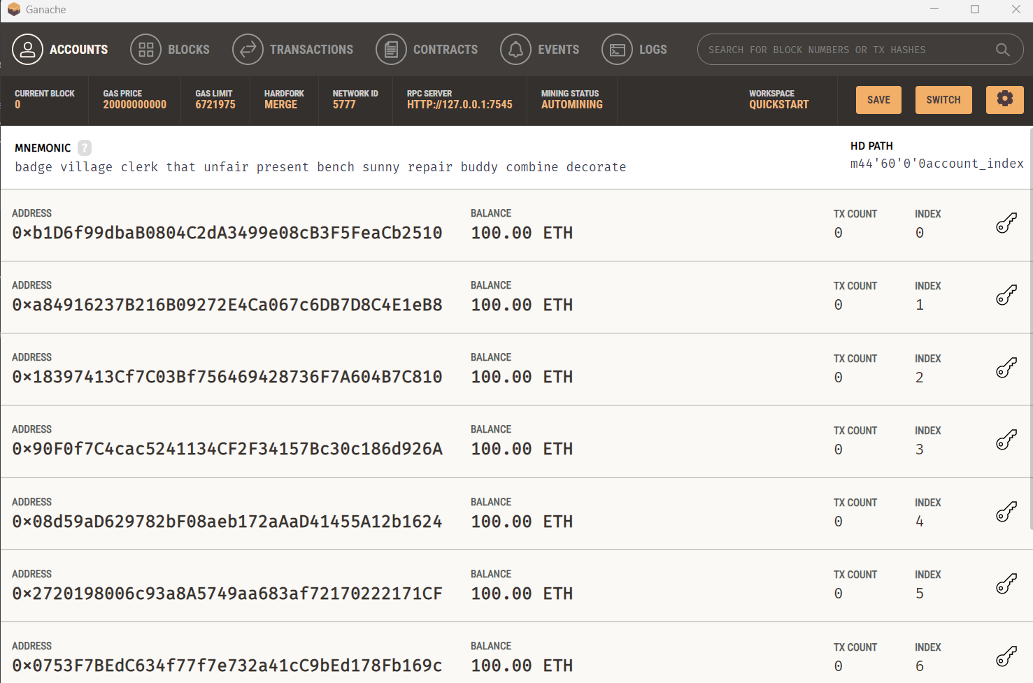 Ganache Wallets Available